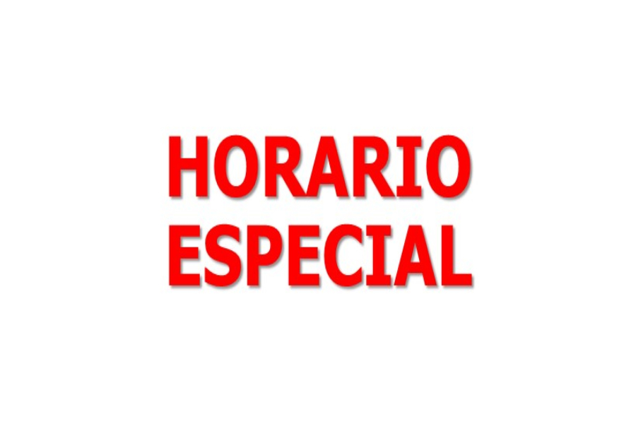 HORARIO ESPECIAL DE APAP