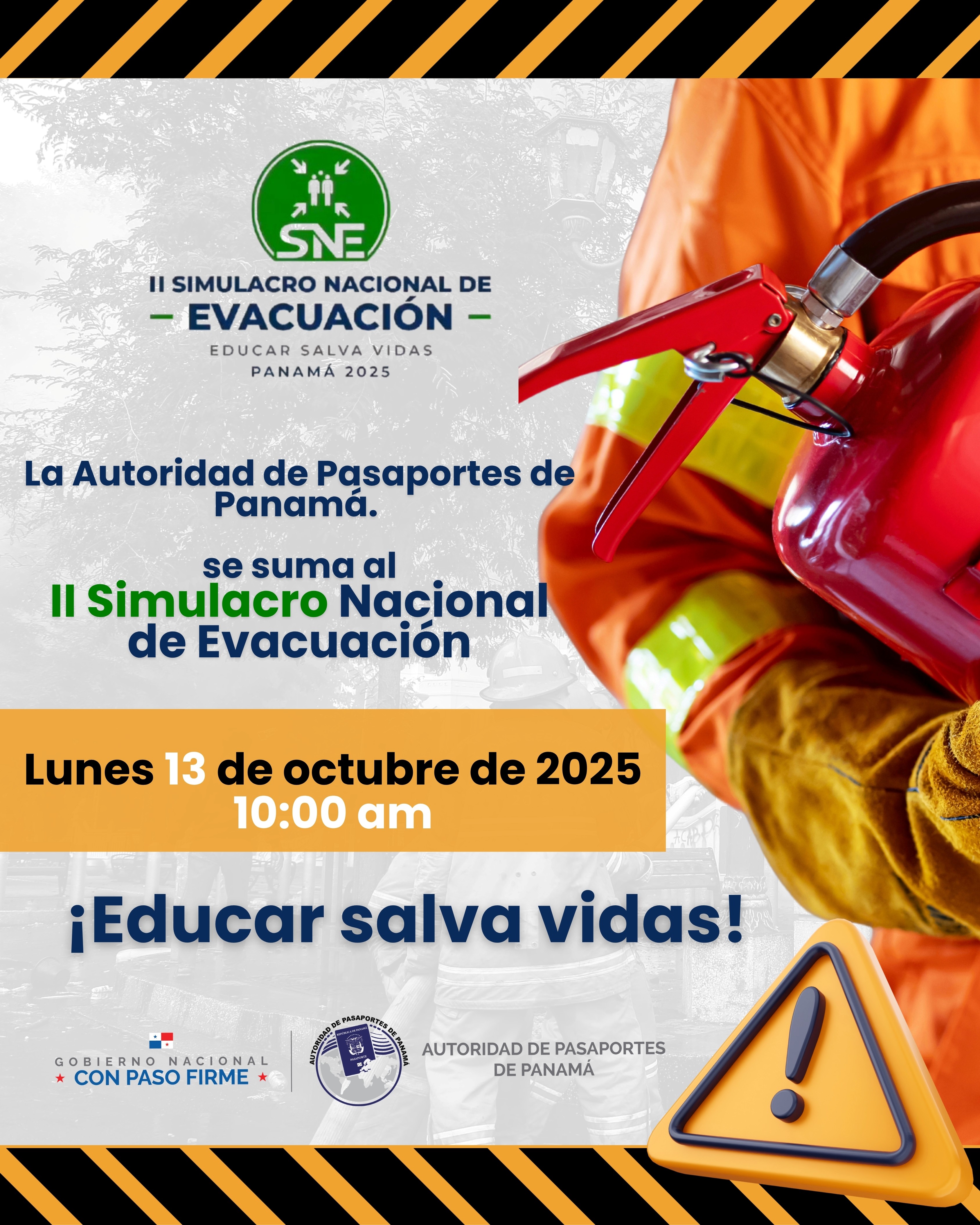 PASAPORTES SE UNE AL II SIMULACRO NACIONAL DE EVACUACIÓN